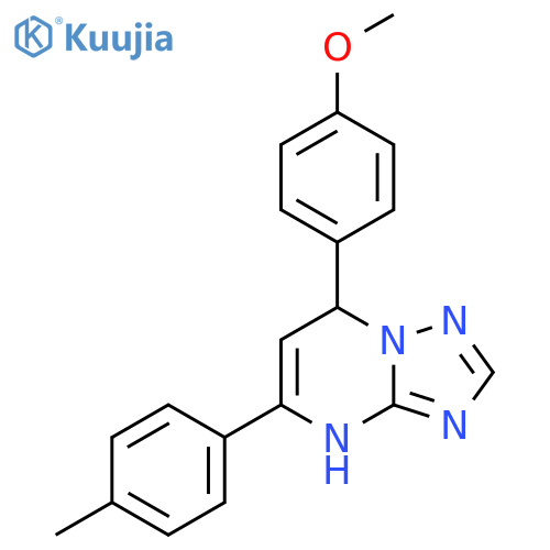 7-(4-methoxyphenyl)-5-(4-methylphenyl)-4H,7H-1,2,4triazolo1,5-apyrimidine structure