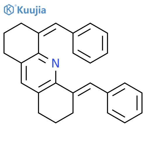 Acridine, 1,2,3,4,5,6,7,8-octahydro-4,5-bis(phenylmethylene)- structure