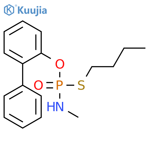 Phosphoramidothioic acid, methyl-, O-[1,1'-biphenyl]-2-yl S-butyl ester structure