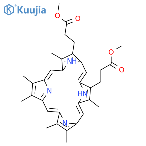21H,23H-Porphine-2,18-dipropanoic acid, 3,7,8,12,13,17-hexamethyl-,dimethyl ester structure