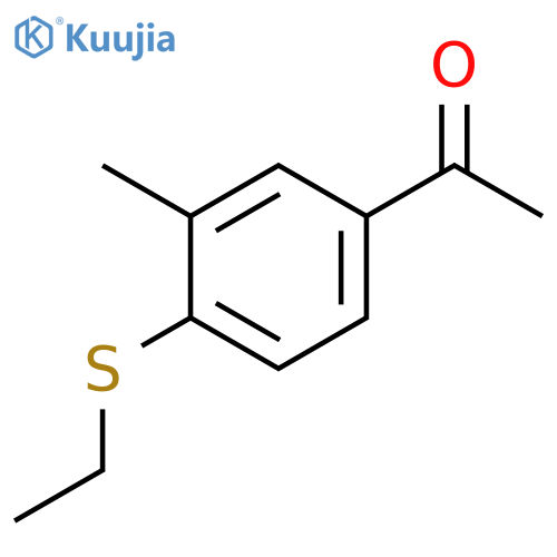 Ethanone, 1-[4-(ethylthio)-3-methylphenyl]- structure