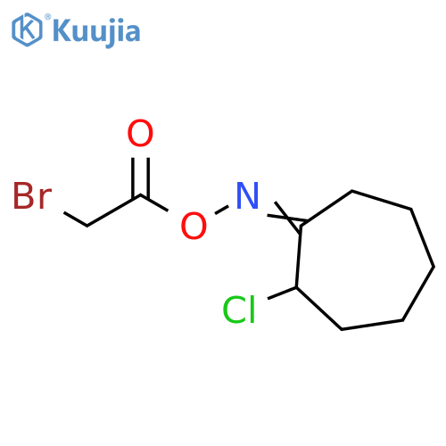 Cycloheptanone, 2-chloro-, O-(bromoacetyl)oxime structure