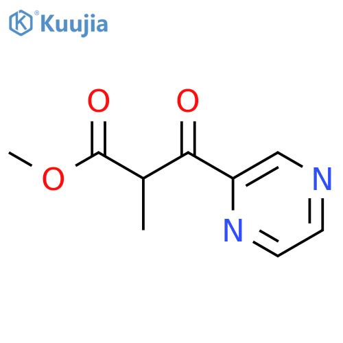 methyl 2-methyl-3-oxo-3-(pyrazin-2-yl)propanoate structure