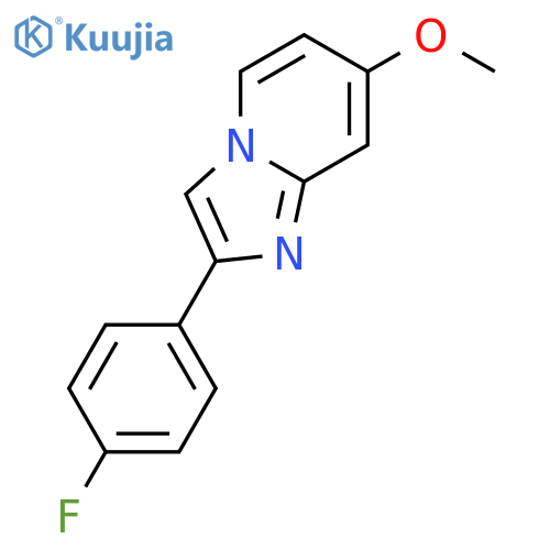 Imidazo[1,2-a]pyridine, 2-(4-fluorophenyl)-7-methoxy- structure