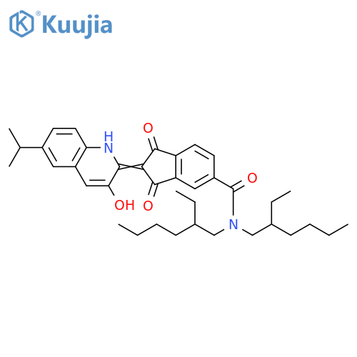 1H-Indene-5-carboxamide,N,N-bis(2-ethylhexyl)-2,3-dihydro-2-[3-hydroxy-6-(1-methylethyl)-2(1H)-quinolinylidene]-1,3-dioxo- structure