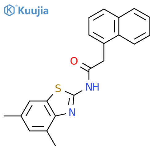 N-(4,6-dimethyl-1,3-benzothiazol-2-yl)-2-(naphthalen-1-yl)acetamide structure