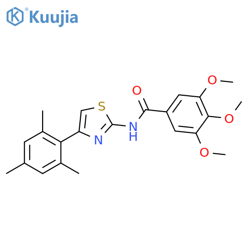 3,4,5-trimethoxy-N-4-(2,4,6-trimethylphenyl)-1,3-thiazol-2-ylbenzamide structure