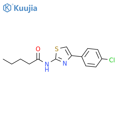 N-4-(4-chlorophenyl)-1,3-thiazol-2-ylpentanamide structure
