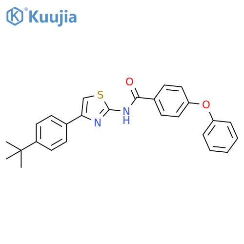 N-4-(4-tert-butylphenyl)-1,3-thiazol-2-yl-4-phenoxybenzamide structure
