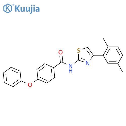 N-4-(2,5-dimethylphenyl)-1,3-thiazol-2-yl-4-phenoxybenzamide structure