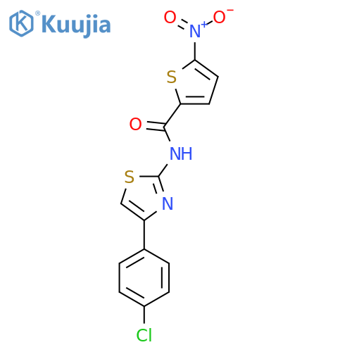 N-4-(4-chlorophenyl)-1,3-thiazol-2-yl-5-nitrothiophene-2-carboxamide structure