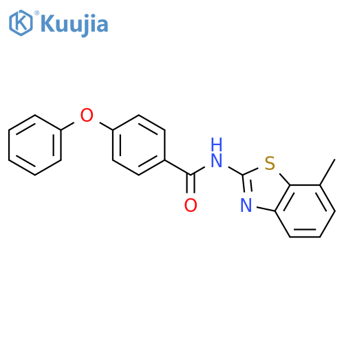 N-(7-methyl-1,3-benzothiazol-2-yl)-4-phenoxybenzamide structure