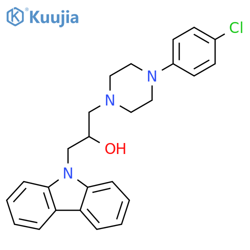 1-(9H-carbazol-9-yl)-3-4-(4-chlorophenyl)piperazin-1-ylpropan-2-ol structure