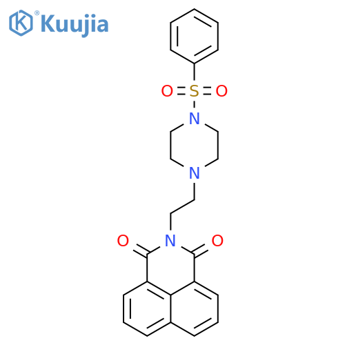 3-{2-4-(benzenesulfonyl)piperazin-1-ylethyl}-3-azatricyclo7.3.1.0^{5,13}trideca-1(13),5,7,9,11-pentaene-2,4-dione structure