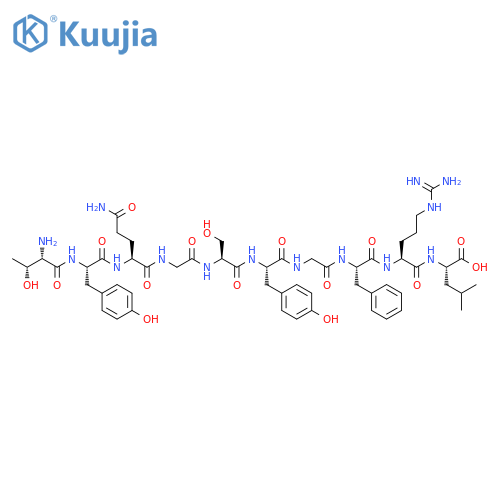 L-Leucine,L-threonyl-L-tyrosyl-L-glutaminylglycyl-L-seryl-L-tyrosylglycyl-L-phenylalanyl-L-arginyl- structure