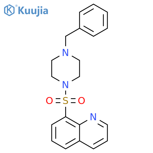 8-(4-benzylpiperazin-1-yl)sulfonylquinoline structure