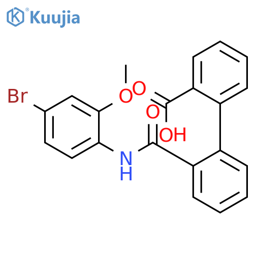 <br>2'-{[(4-bromo-2-methoxyphenyl)amino]carbonyl}-1,1'-biphenyl-2-carboxylic ac id structure