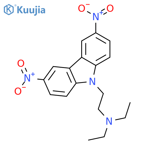 2-(3,6-dinitro-9H-carbazol-9-yl)-N,N-diethylethanamine structure