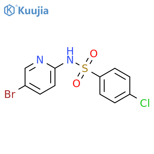 N-(5-bromopyridin-2-yl)-4-chlorobenzene-1-sulfonamide structure