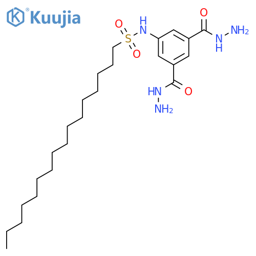 N-[3,5-bis(hydrazinecarbonyl)phenyl]hexadecane-1-sulfonamide structure