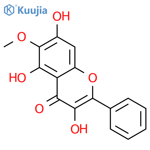 3,5,7-trihydroxy-6-methoxy-2-phenyl-chromen-4-one structure