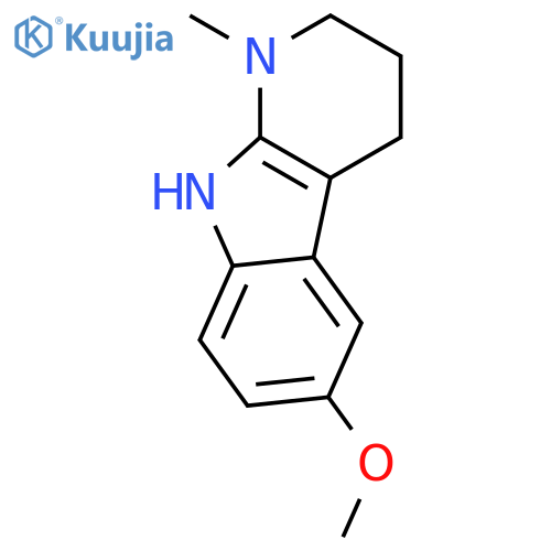 6-methoxy-1-methyl-2,3,4,9-tetrahydropyrido[2,3-b]indole structure
