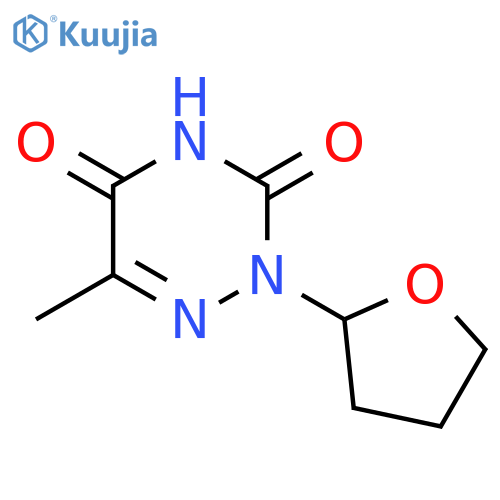 1,2,4-Triazine-3,5(2H,4H)-dione, 6-methyl-2-(tetrahydro-2-furanyl)- structure