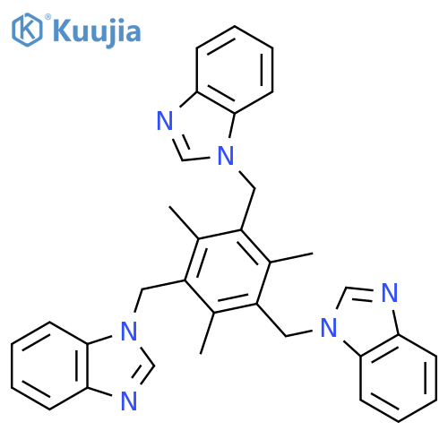1,1',1''-((2,4,6-Trimethylbenzene-1,3,5-triyl)tris(methylene))tris(1H-benzo[d]imidazole) structure