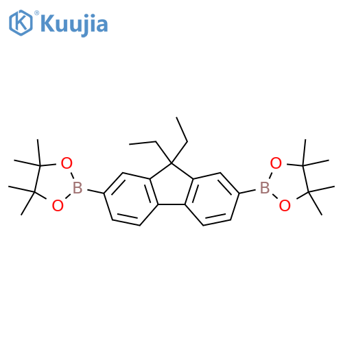 2，2'-(9，9-diethyl-9H-fluorene-2，7-diyl)bis(4，4，5，5-tetramethyl-1，3，2-dioxaborolane) structure