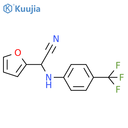 2-(furan-2-yl)-2-{[4-(trifluoromethyl)phenyl]amino}acetonitrile structure