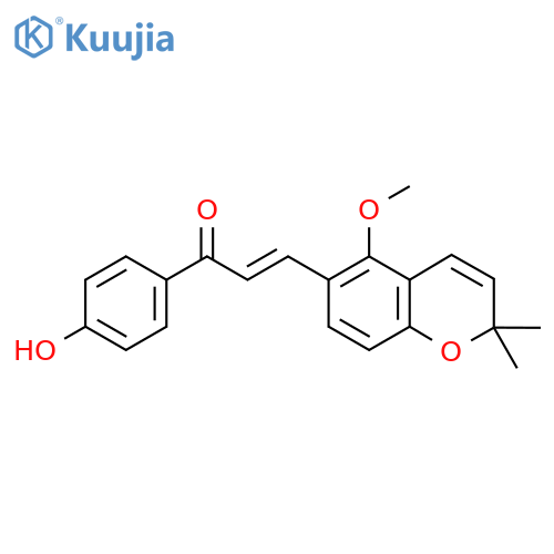 2-Propen-1-one, 1-(4-hydroxyphenyl)-3-(5-methoxy-2,2-dimethyl-2H-1-benzopyran-6-yl)-, (2E)- structure