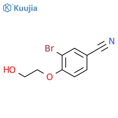 Benzonitrile, 3-bromo-4-(2-hydroxyethoxy)- structure