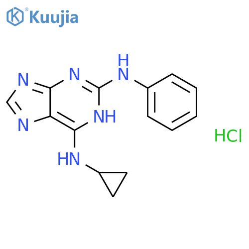 1H-Purine-2,6-diamine, N6-cyclopropyl-N2-phenyl-, hydrochloride structure