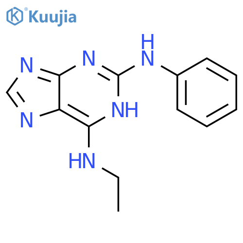 1H-Purine-2,6-diamine, N6-ethyl-N2-phenyl- structure