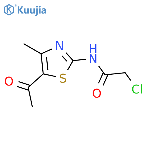 N-(5-acetyl-4-methyl-1,3-thiazol-2-yl)-2-chloroacetamide structure