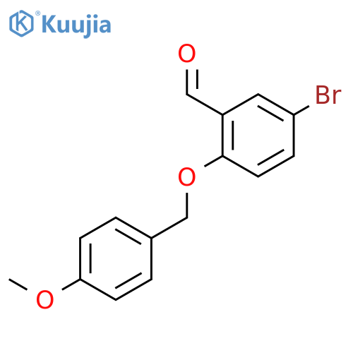 Benzaldehyde, 5-bromo-2-[(4-methoxyphenyl)methoxy]- structure