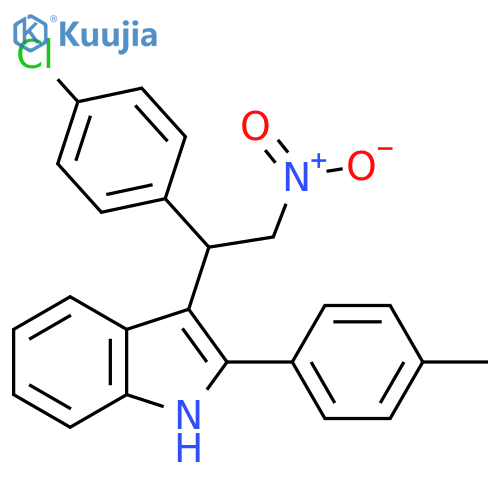 3-1-(4-chlorophenyl)-2-nitroethyl-2-(4-methylphenyl)-1H-indole structure