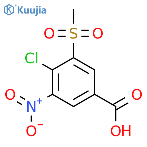 3-Methylsulfonyl-4-chloro-5-nitrobenzoic acid structure