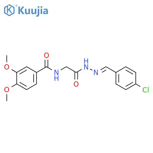 N-(2-(2-(4-Chlorobenzylidene)hydrazinyl)-2-oxoethyl)-3,4-dimethoxybenzamide structure