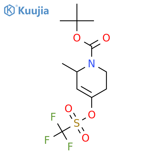 tert-butyl 2-methyl-4-(trifluoromethylsulfonyloxy)-5,6-dihydropyridine-1(2H)-carboxylate structure