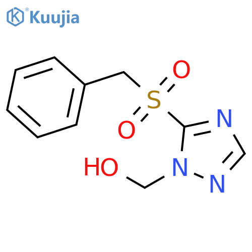 [5-(benzylsulfonyl)-1H-1,2,4-triazol-1-yl]methanol structure