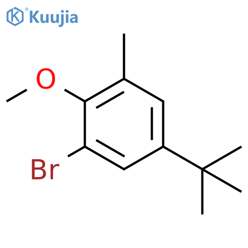 Benzene, 1-bromo-5-(1,1-dimethylethyl)-2-methoxy-3-methyl- structure