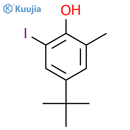 Phenol, 4-(1,1-dimethylethyl)-2-iodo-6-methyl- structure