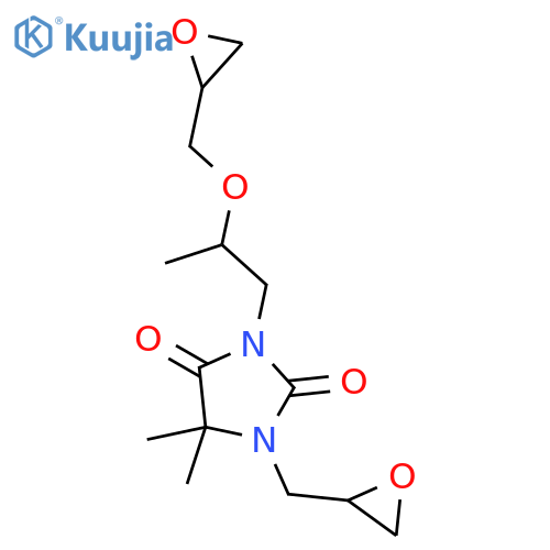 5,5-dimethyl-3-[2-(oxiranylmethoxy)propyl]-1-(oxiranylmethyl)imidazolidine-2,4-dione structure