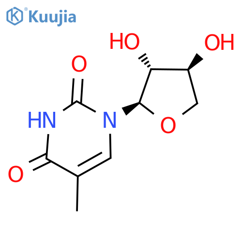 1-(alpha-L-Threofuranosyl)thymine structure