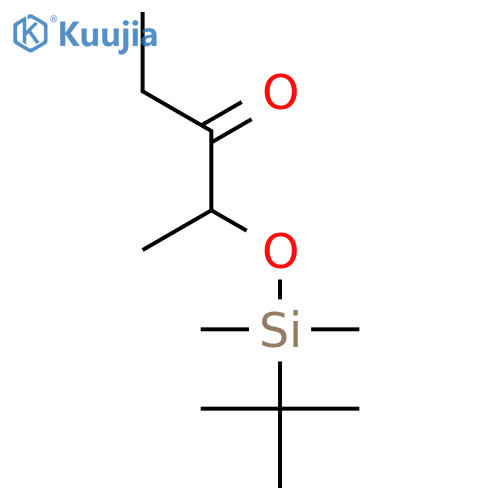3-Pentanone, 2-[[(1,1-dimethylethyl)dimethylsilyl]oxy]-, (2R)- structure