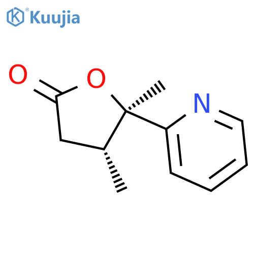 2(3H)-Furanone, dihydro-4,5-dimethyl-5-(2-pyridinyl)-, (4R,5R)-rel- structure
