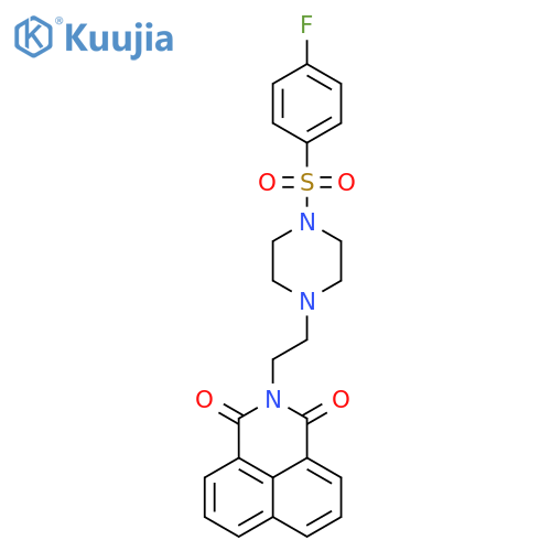 3-{2-4-(4-fluorobenzenesulfonyl)piperazin-1-ylethyl}-3-azatricyclo7.3.1.0^{5,13}trideca-1(12),5,7,9(13),10-pentaene-2,4-dione structure