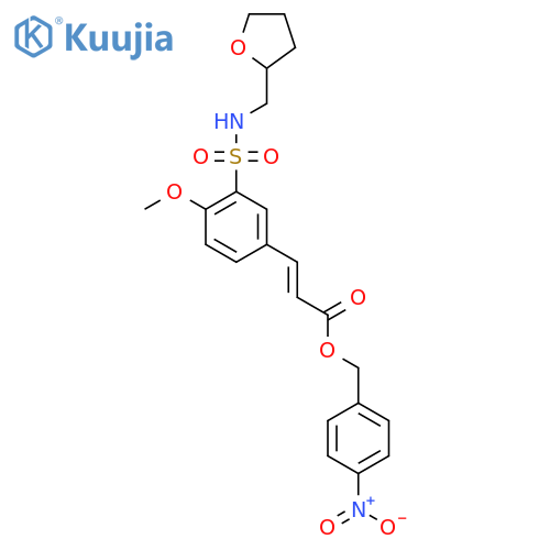 (4-nitrophenyl)methyl (2E)-3-(4-methoxy-3-{(oxolan-2-yl)methylsulfamoyl}phenyl)prop-2-enoate structure