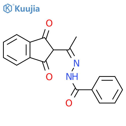 N'-(1Z)-1-(1,3-dioxo-2,3-dihydro-1H-inden-2-yl)ethylidenebenzohydrazide structure